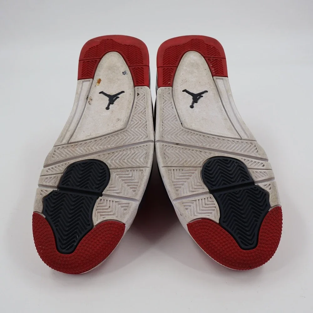 Jordan 4 Retro FIBA Mens Size‎ 13 Red Obsidian White CI1184-617 Laser Etched
